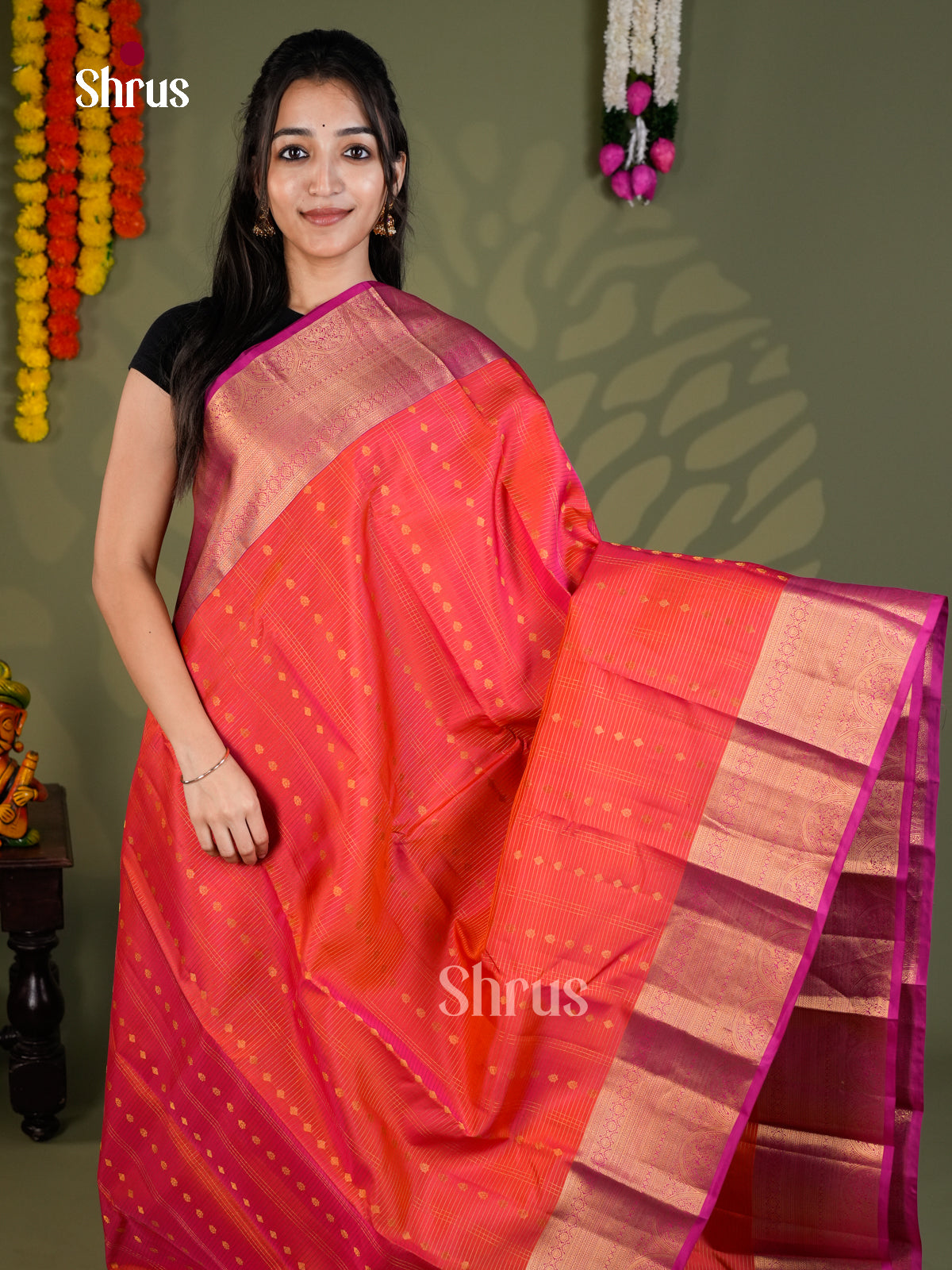 EAS28121 - Kanchipuram-halfpure - Saree - Shop on Shrus.com