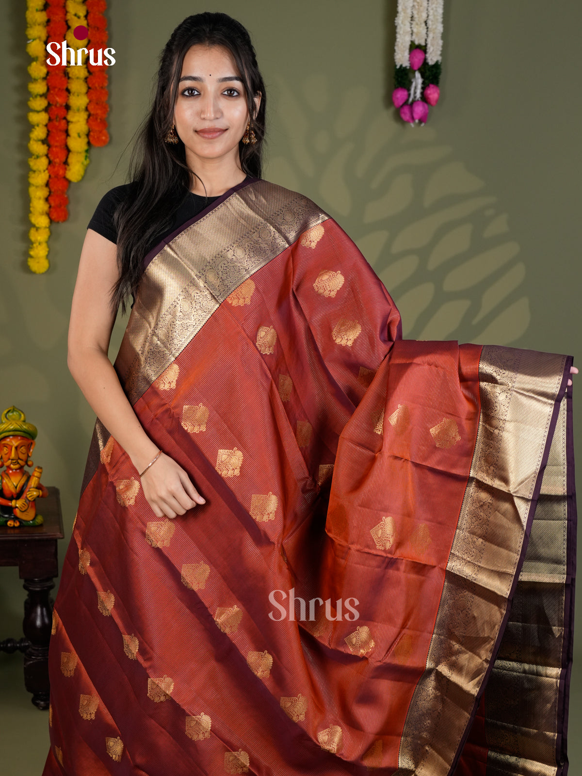 EAS28122 - Kanchipuram-halfpure - Saree - Shop on Shrus.com