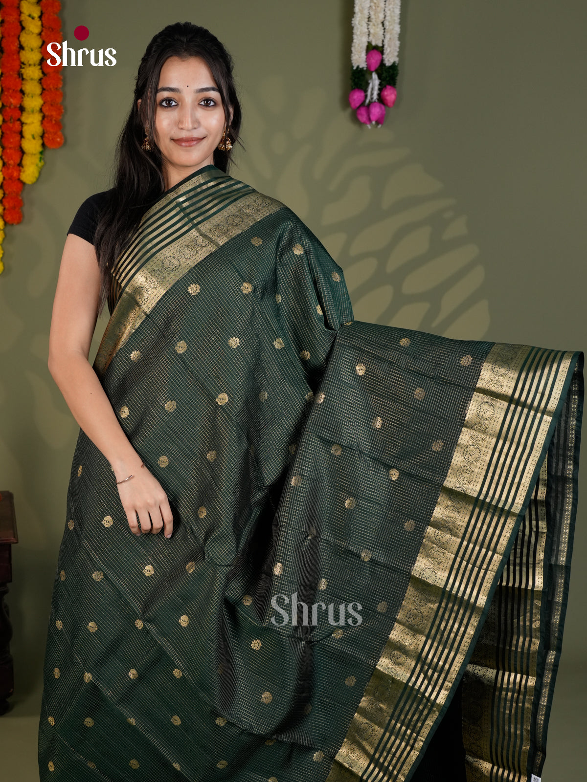 EAS28123 - Kanchipuram-halfpure - Saree - Shop on Shrus.com