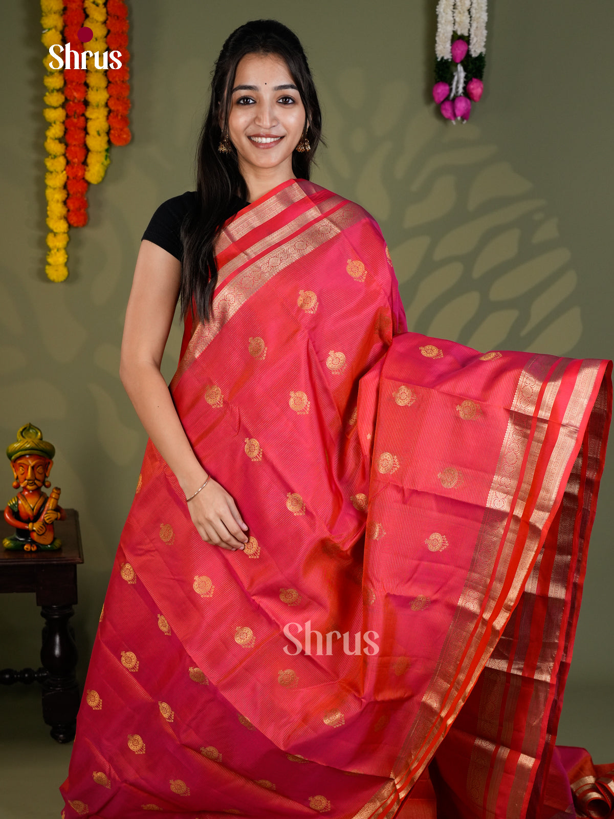 EAS28126 - Kanchipuram-halfpure - Saree - Shop on Shrus.com