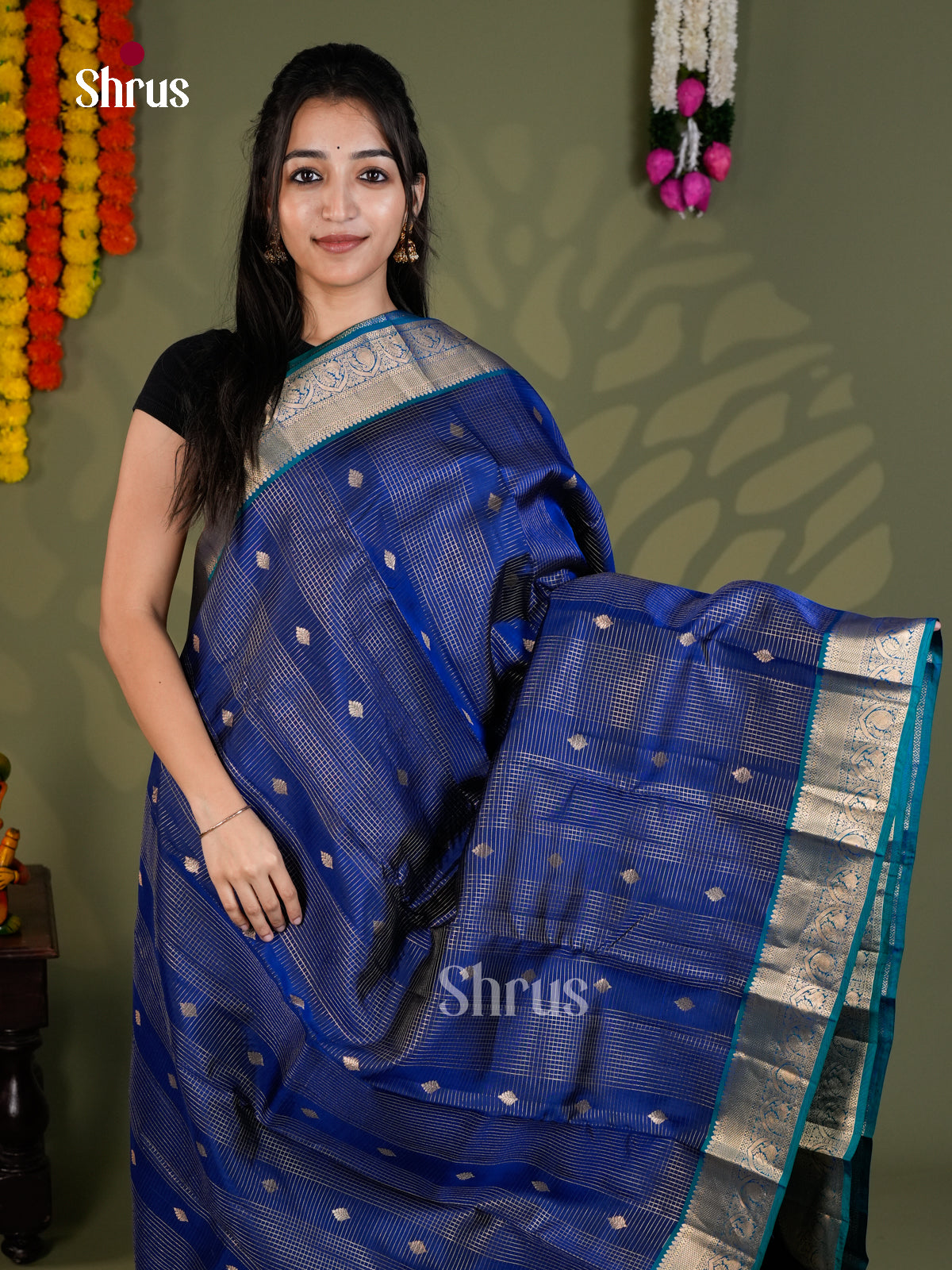 EAS28127 - Kanchipuram-halfpure - Saree - Shop on Shrus.com