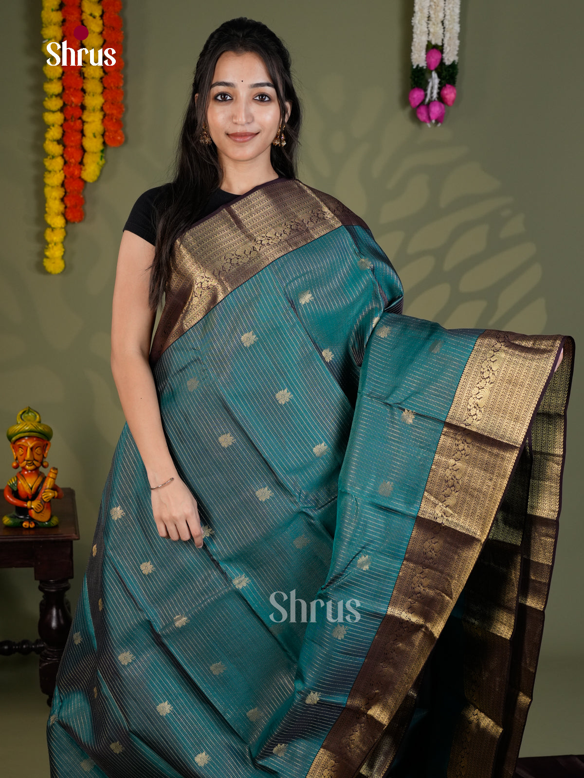 EAS28131 - Kanchipuram-halfpure - Saree - Shop on Shrus.com