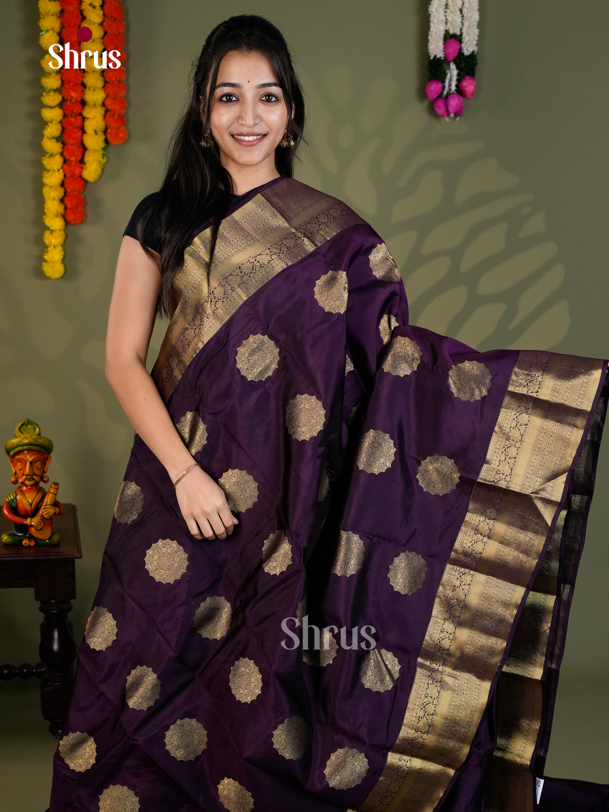 EAS28133 - Kanchipuram-halfpure - Saree - Shop on Shrus.com