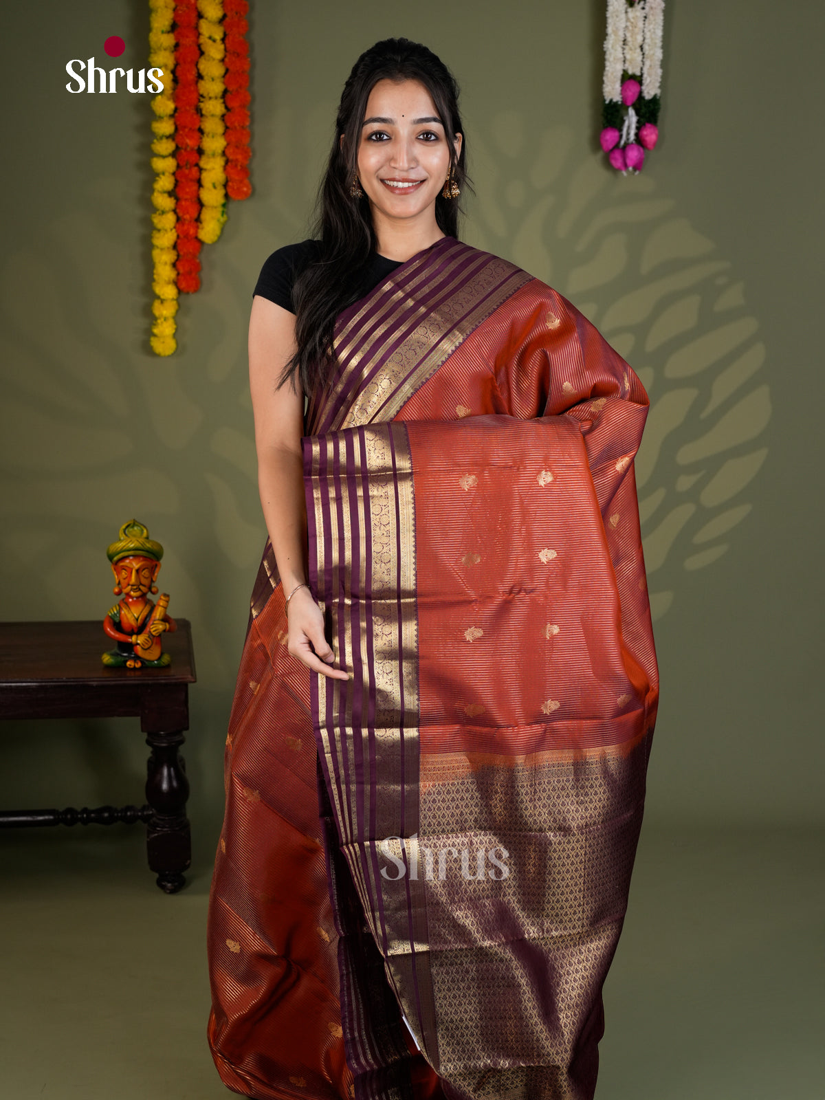 EAS28137 - Kanchipuram-halfpure - Saree - Shop on Shrus.com