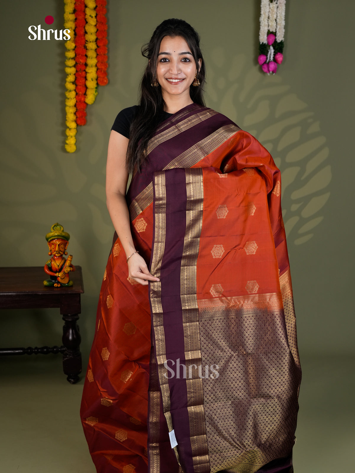 EAS28138 - Kanchipuram-halfpure - Saree - Shop on Shrus.com