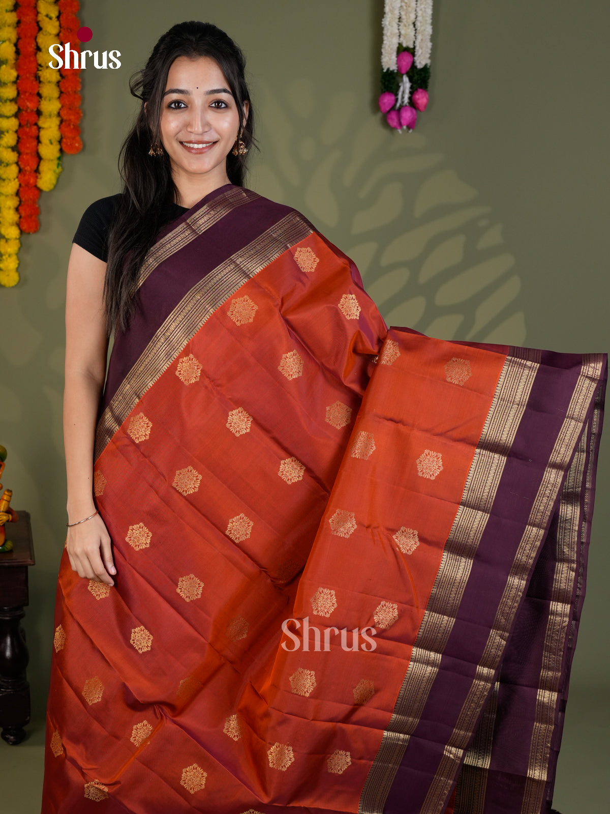 EAS28138 - Kanchipuram-halfpure - Saree - Shop on Shrus.com