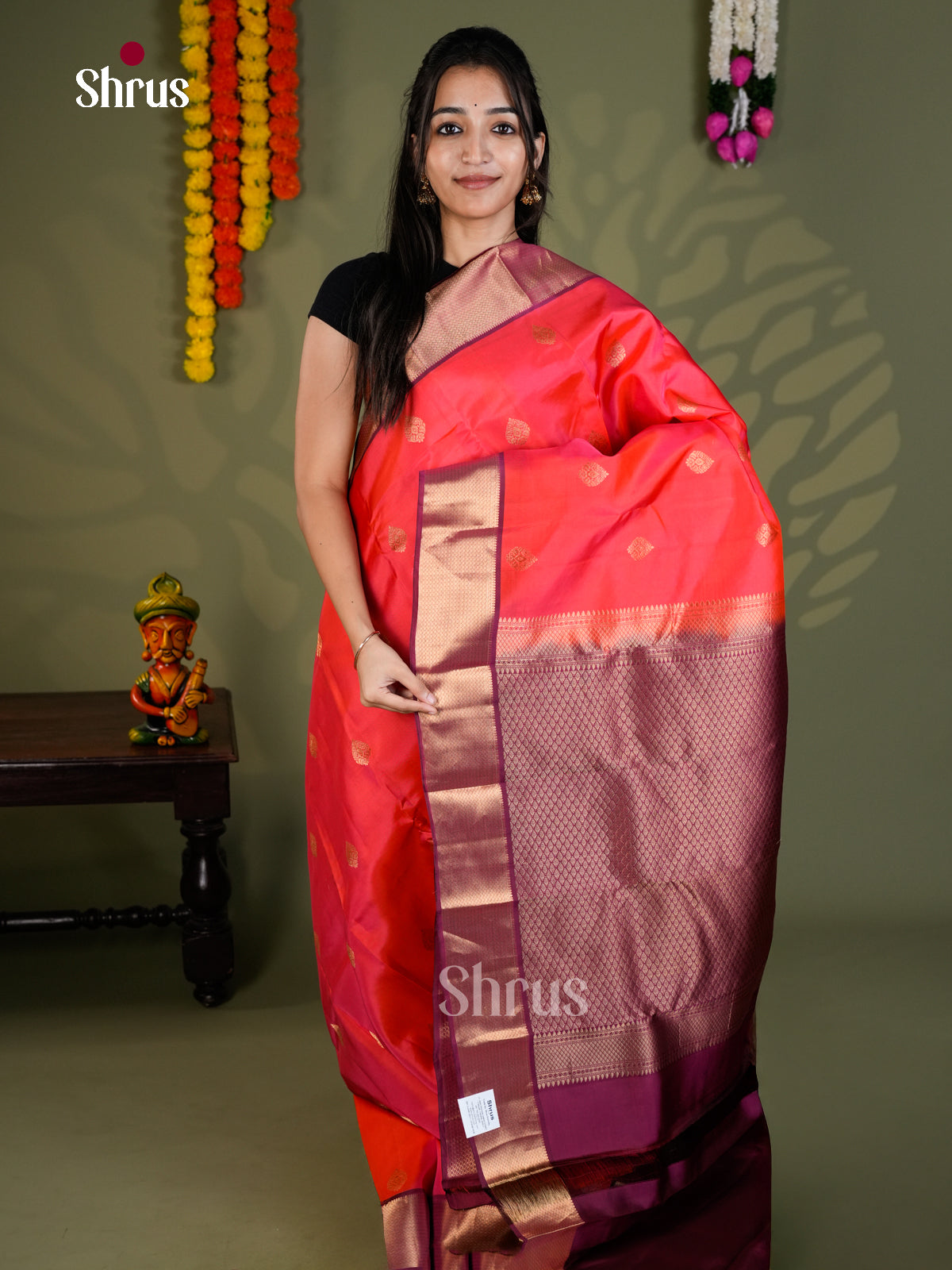 EAS28142 - Kanchipuram-halfpure - Saree - Shop on Shrus.com