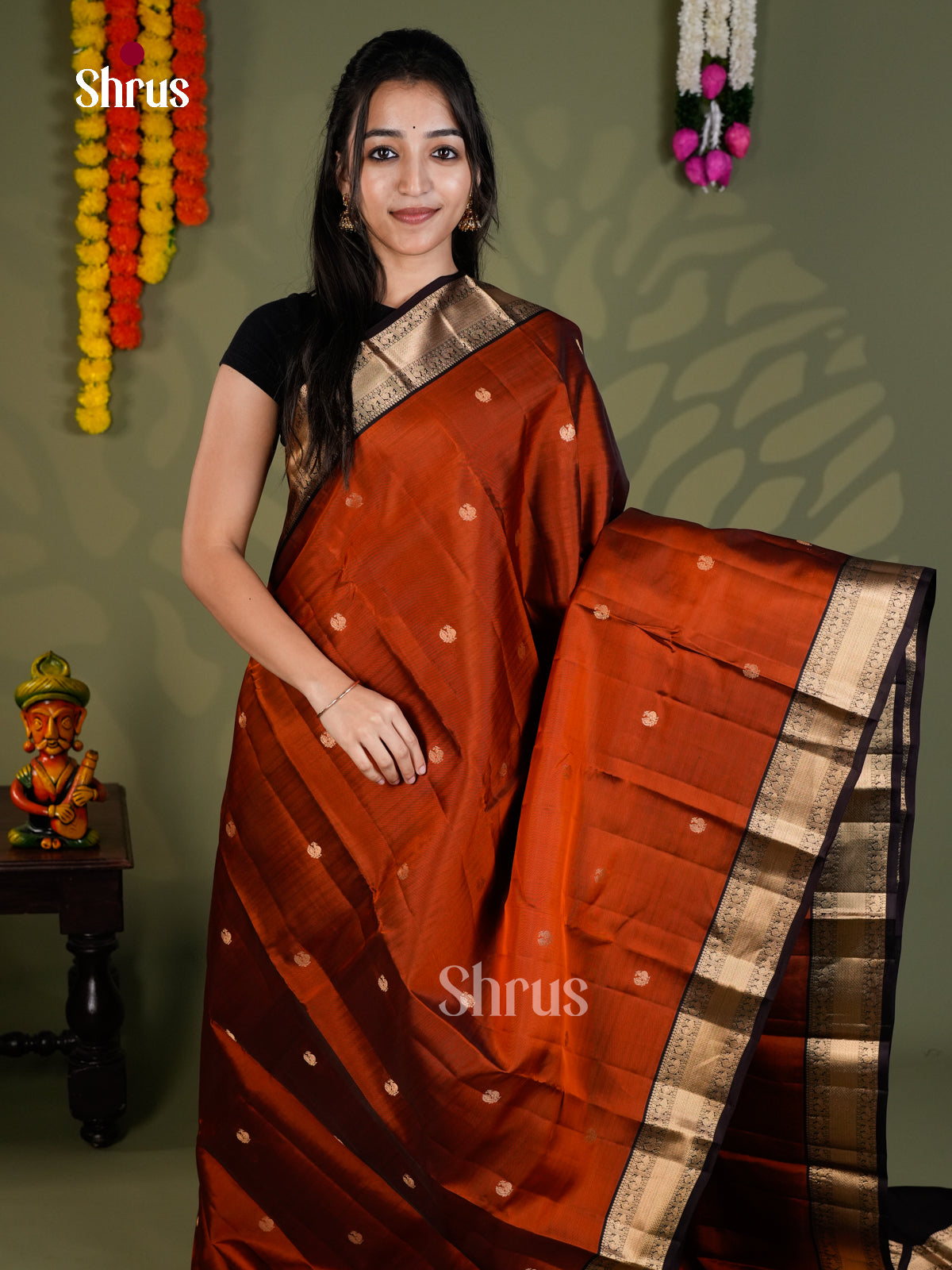 EAS28155 - Kanchipuram-halfpure - Saree - Shop on Shrus.com