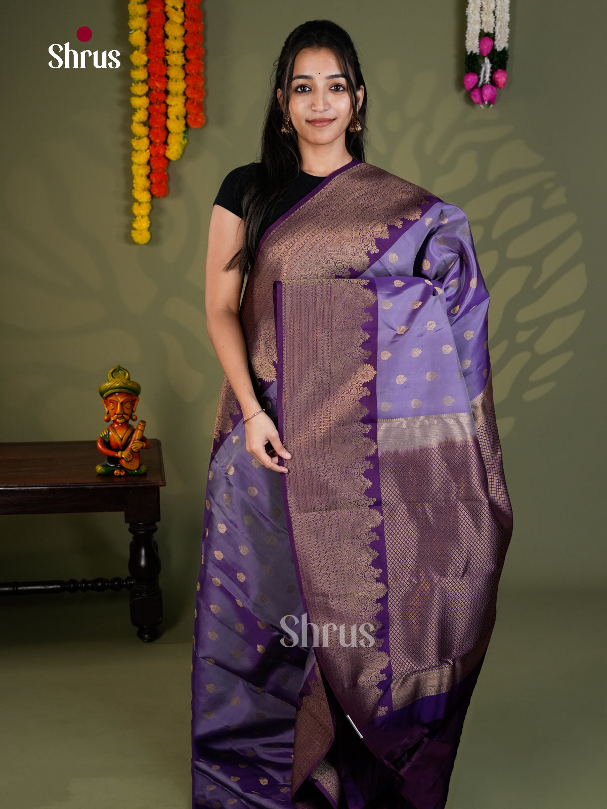 EAS28163 - Kanchipuram-halfpure - Saree