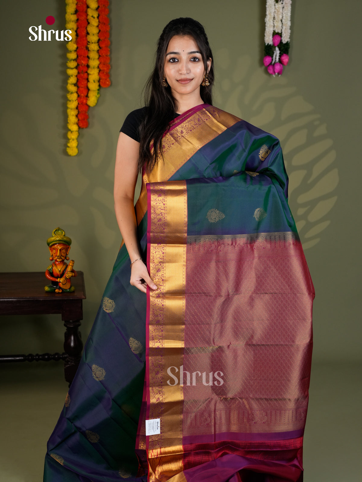 EAS28165 - Kanchipuram-halfpure - Saree - Shop on Shrus.com