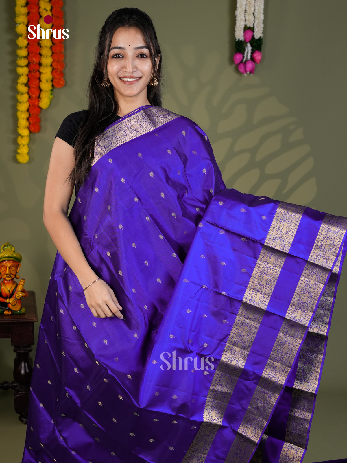 EAS28166 - Kanchipuram-halfpure - Saree - Shop on Shrus.com