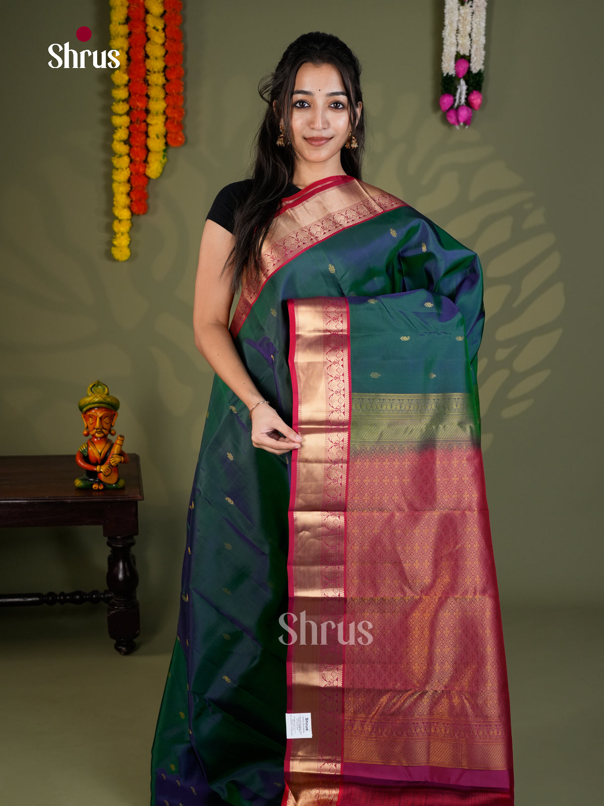 EAS28167 - Kanchipuram-halfpure - Saree - Shop on Shrus.com