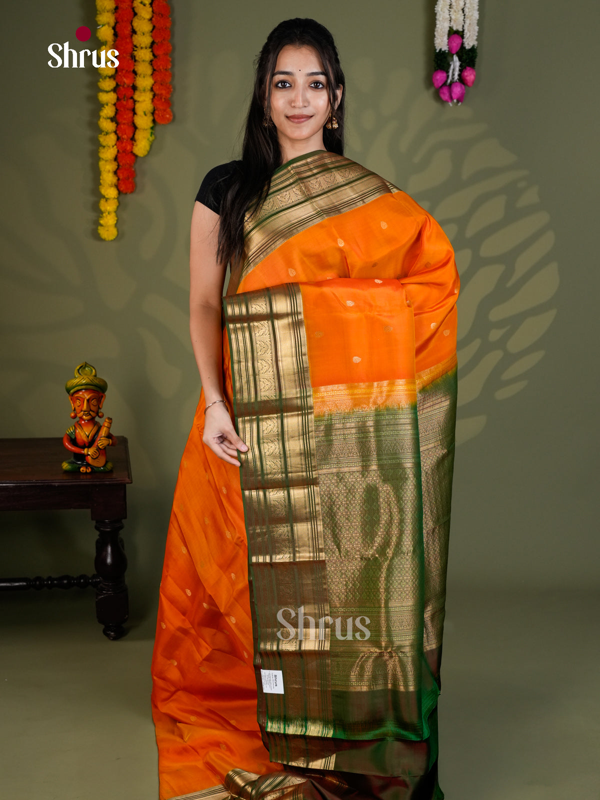 EAS28171 - Kanchipuram-halfpure - Saree - Shop on Shrus.com