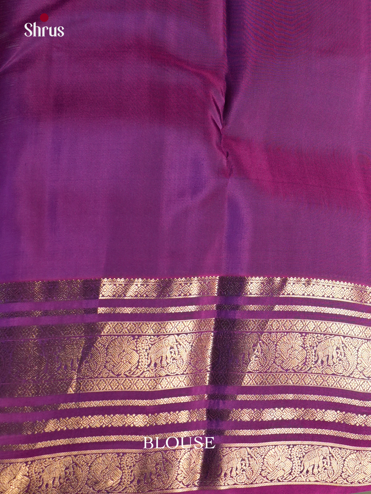 Dark Blue & Purple - Kanchipuram-halfpure - Saree - EAS28178 - Shop on Shrus.com