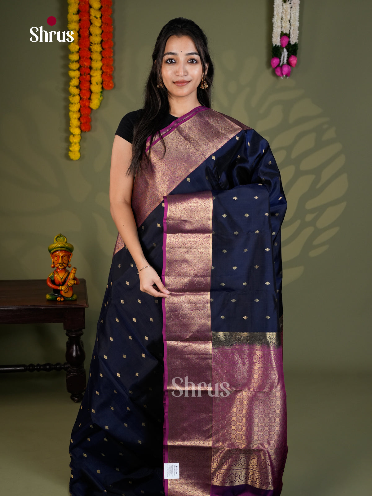 EAS28181 - Kanchipuram-halfpure - Saree