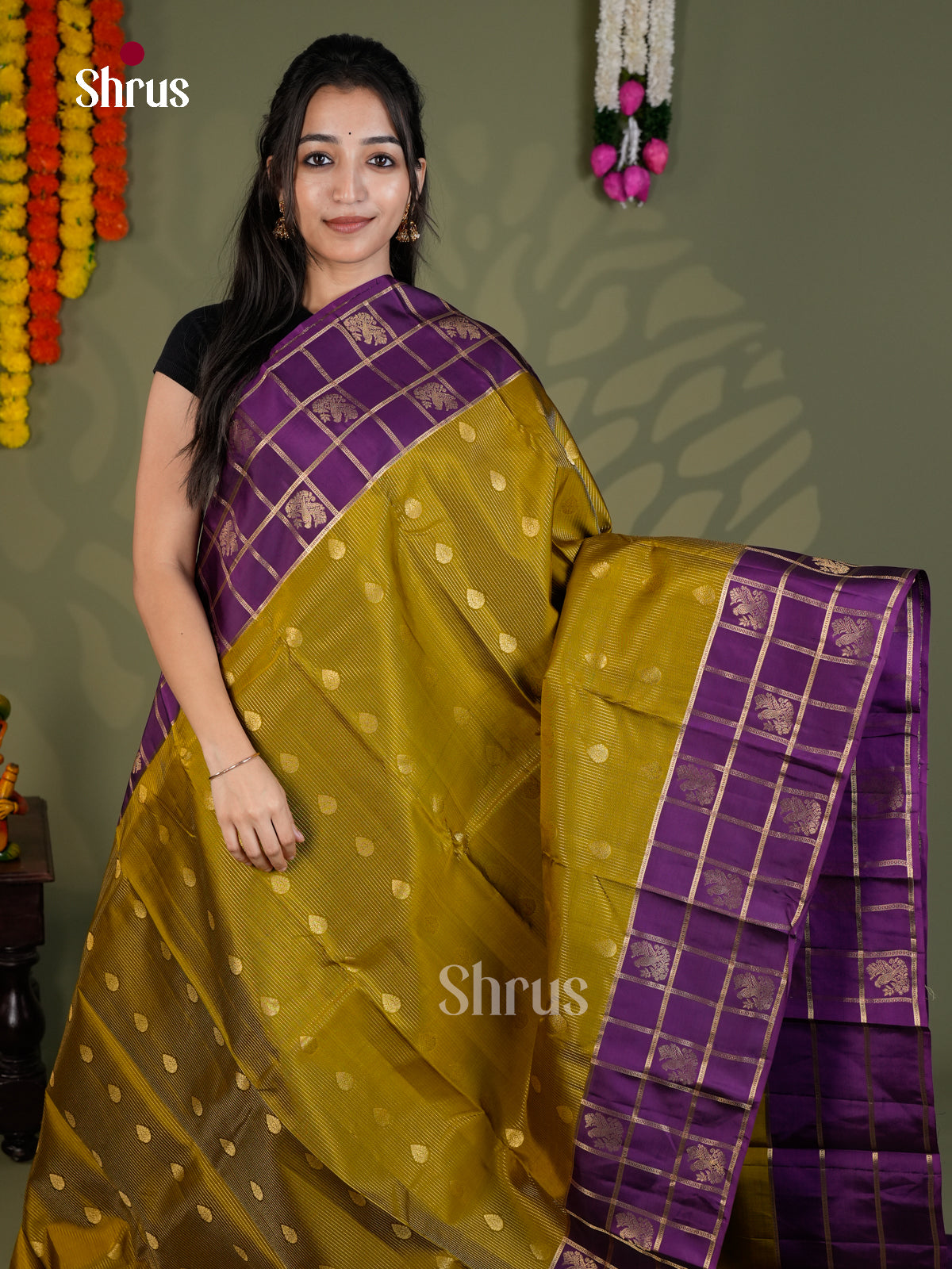 EAS28191 - Kanchipuram-halfpure - Saree - Shop on Shrus.com