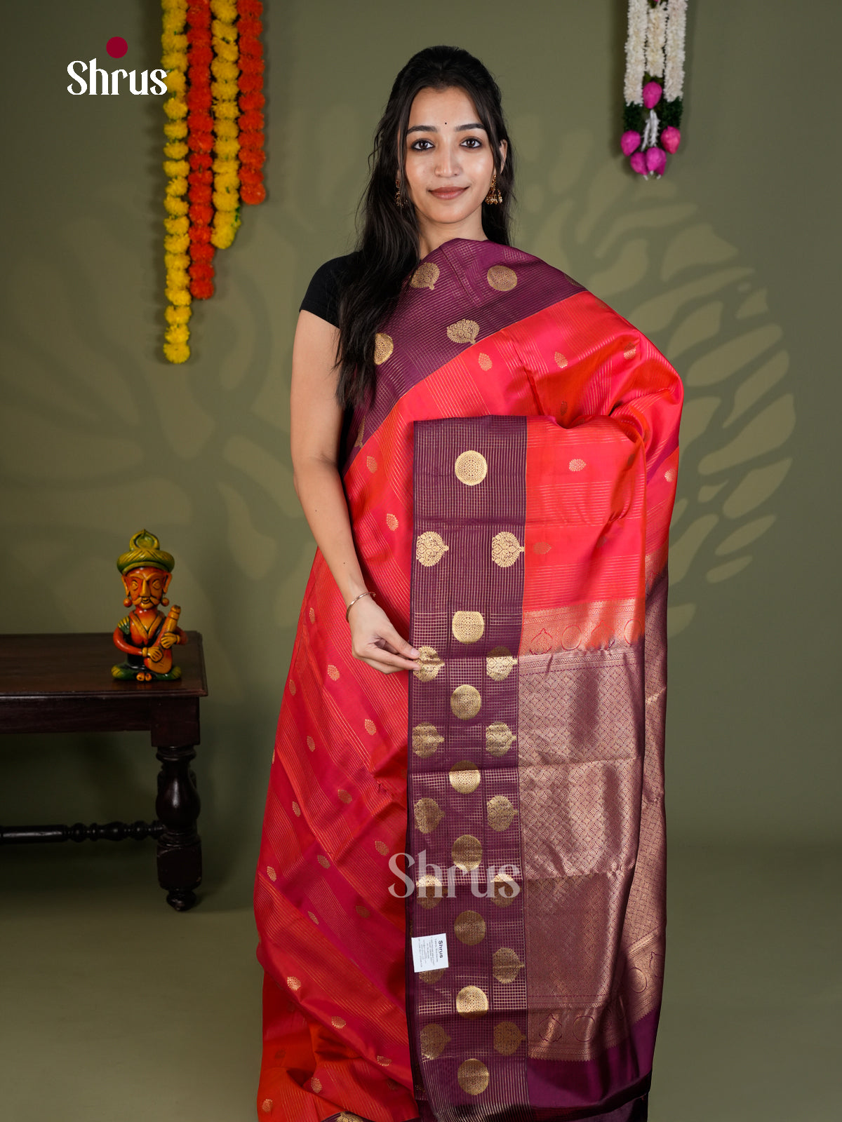 EAS28192 - Kanchipuram-halfpure - Saree - Shop on Shrus.com