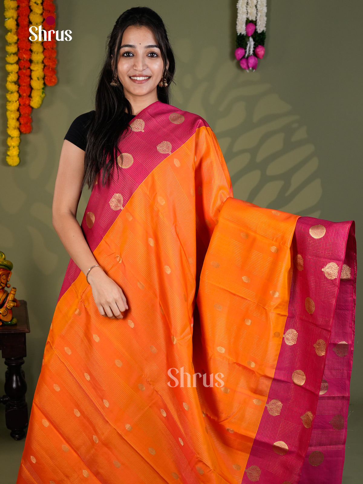 EAS28194 - Kanchipuram-halfpure - Saree - Shop on Shrus.com