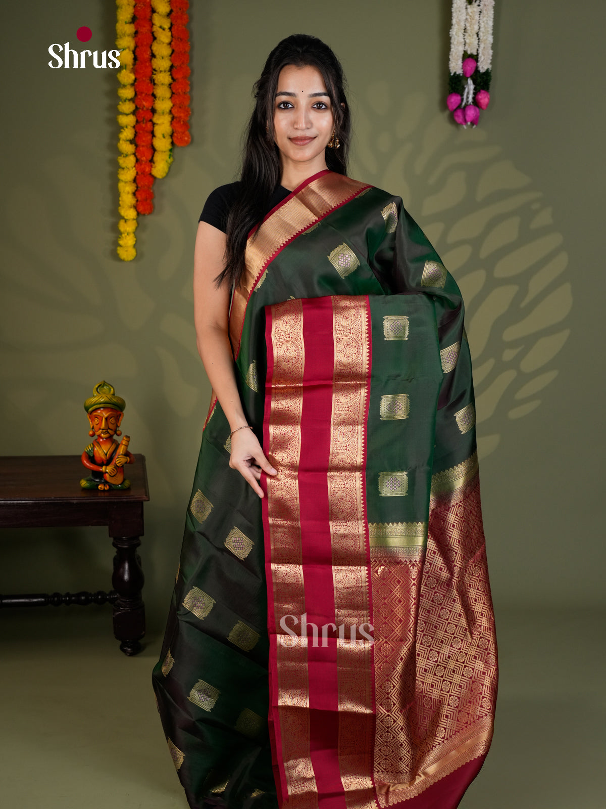 EAS28204 - Kanchipuram-halfpure - Saree - Shop on Shrus.com