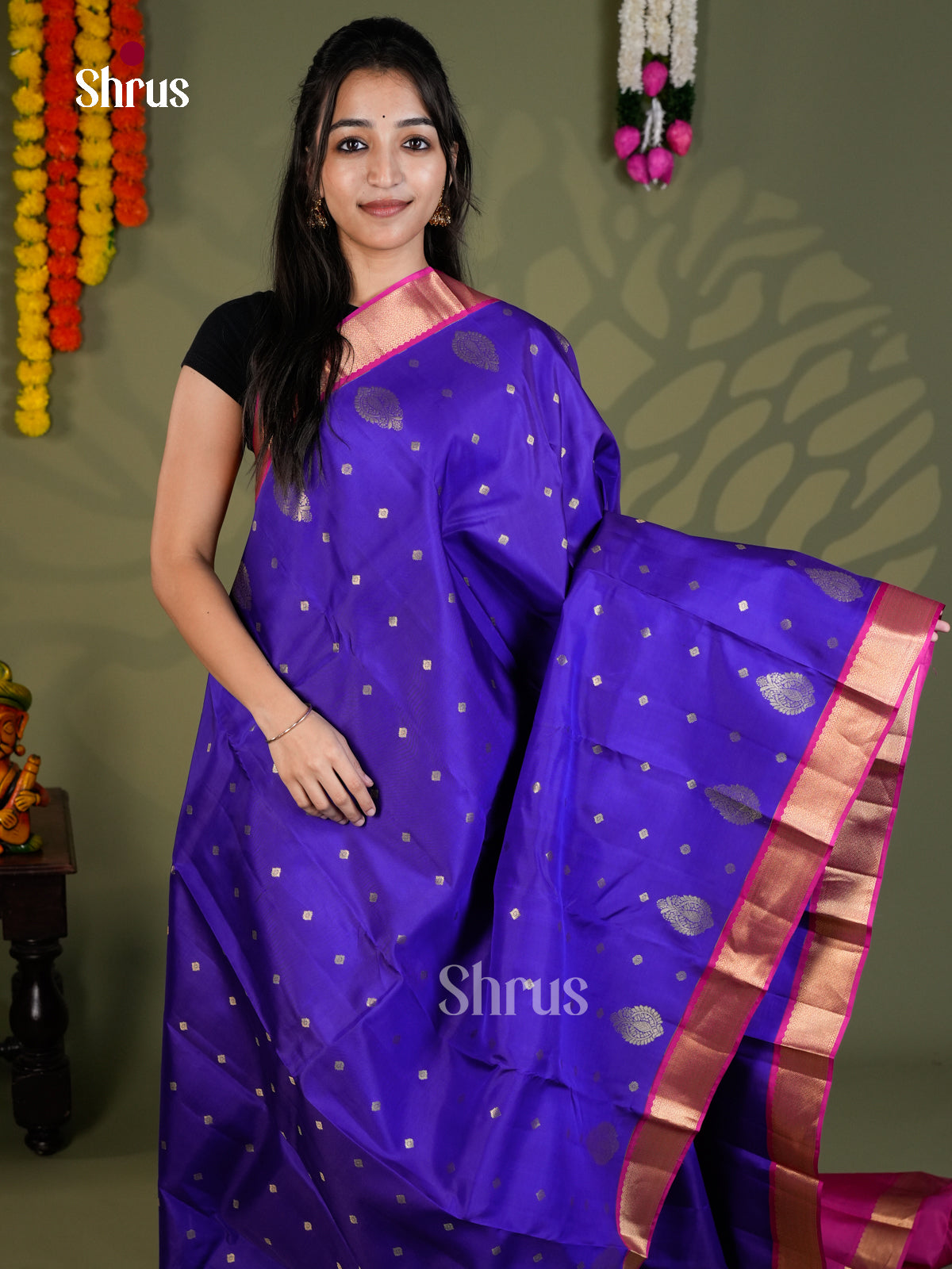 EAS28208 - Kanchipuram-halfpure - Saree - Shop on Shrus.com