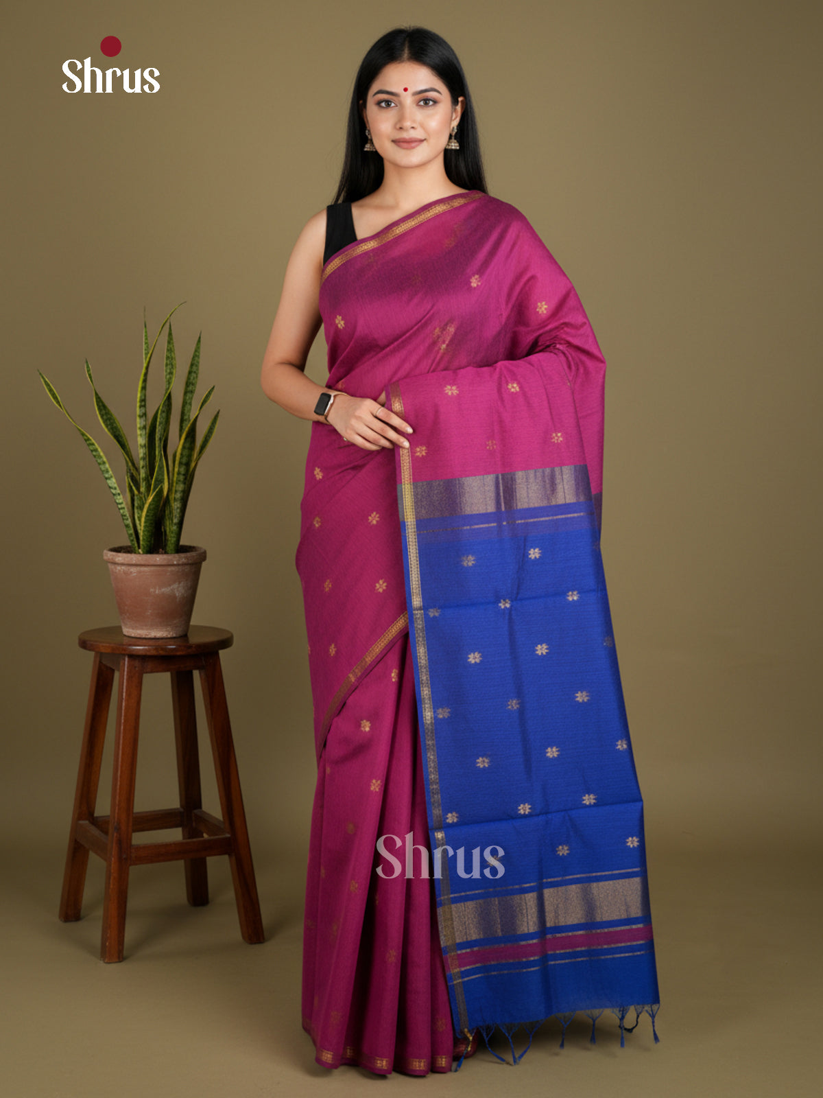 EAS29073 - Semi Maheshwari - Saree - Shop on Shrus.com