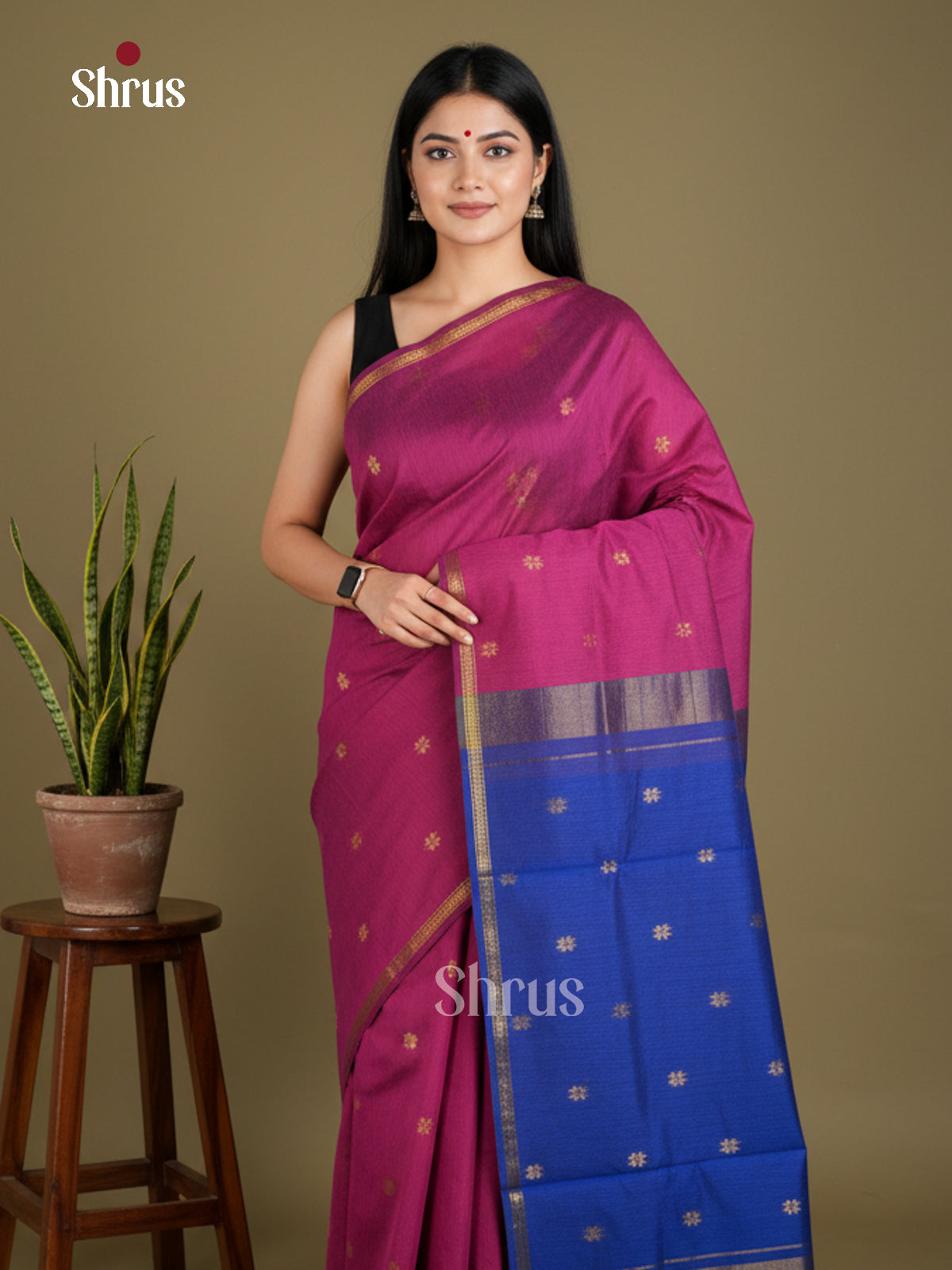 EAS29073 - Semi Maheshwari - Saree - Shop on Shrus.com