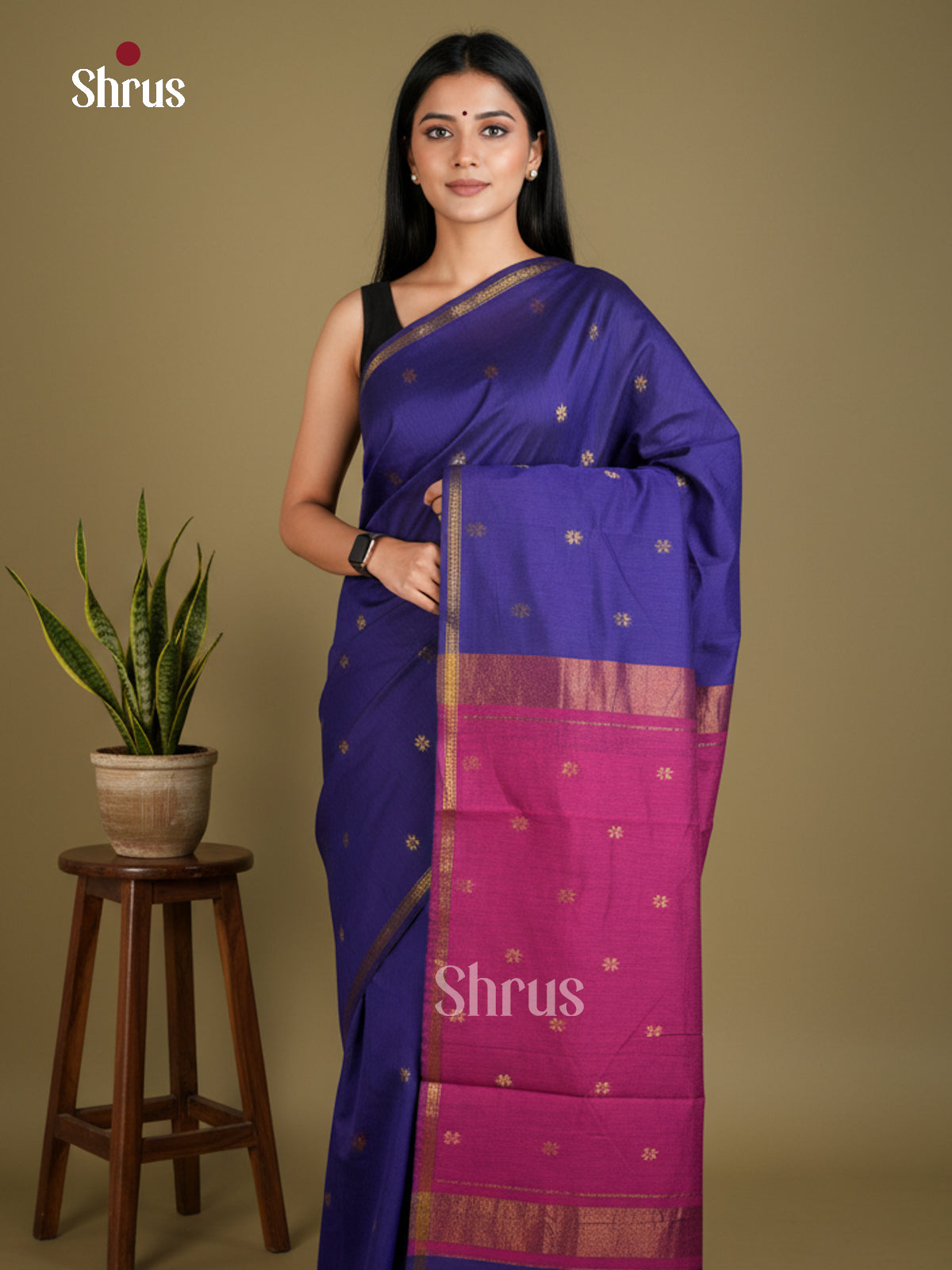 EAS29075 - Semi Maheshwari - Saree - Shop on Shrus.com