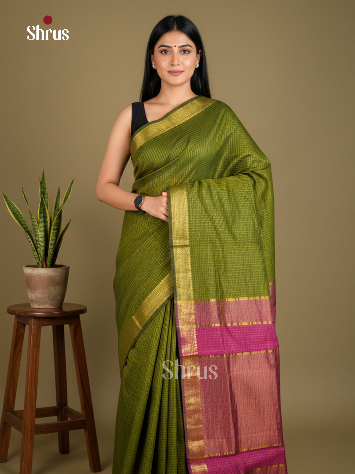 EAS29091 - Semi Maheshwari - Saree - Shop on Shrus.com