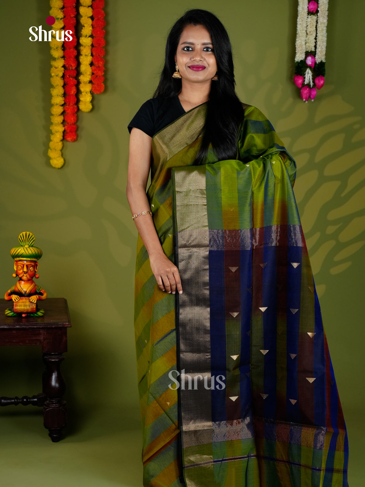 EAS30001 - Maheshwari silkcotton - Saree - Shop on Shrus.com