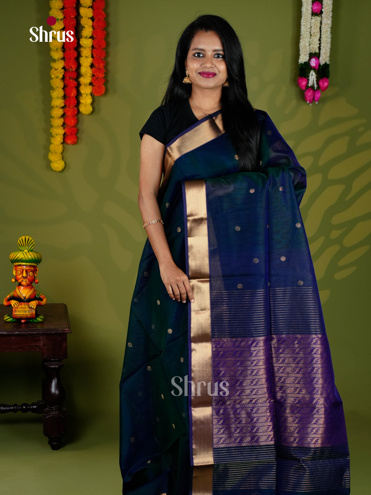 EAS30010 - Maheshwari silkcotton - Saree - Shop on Shrus.com