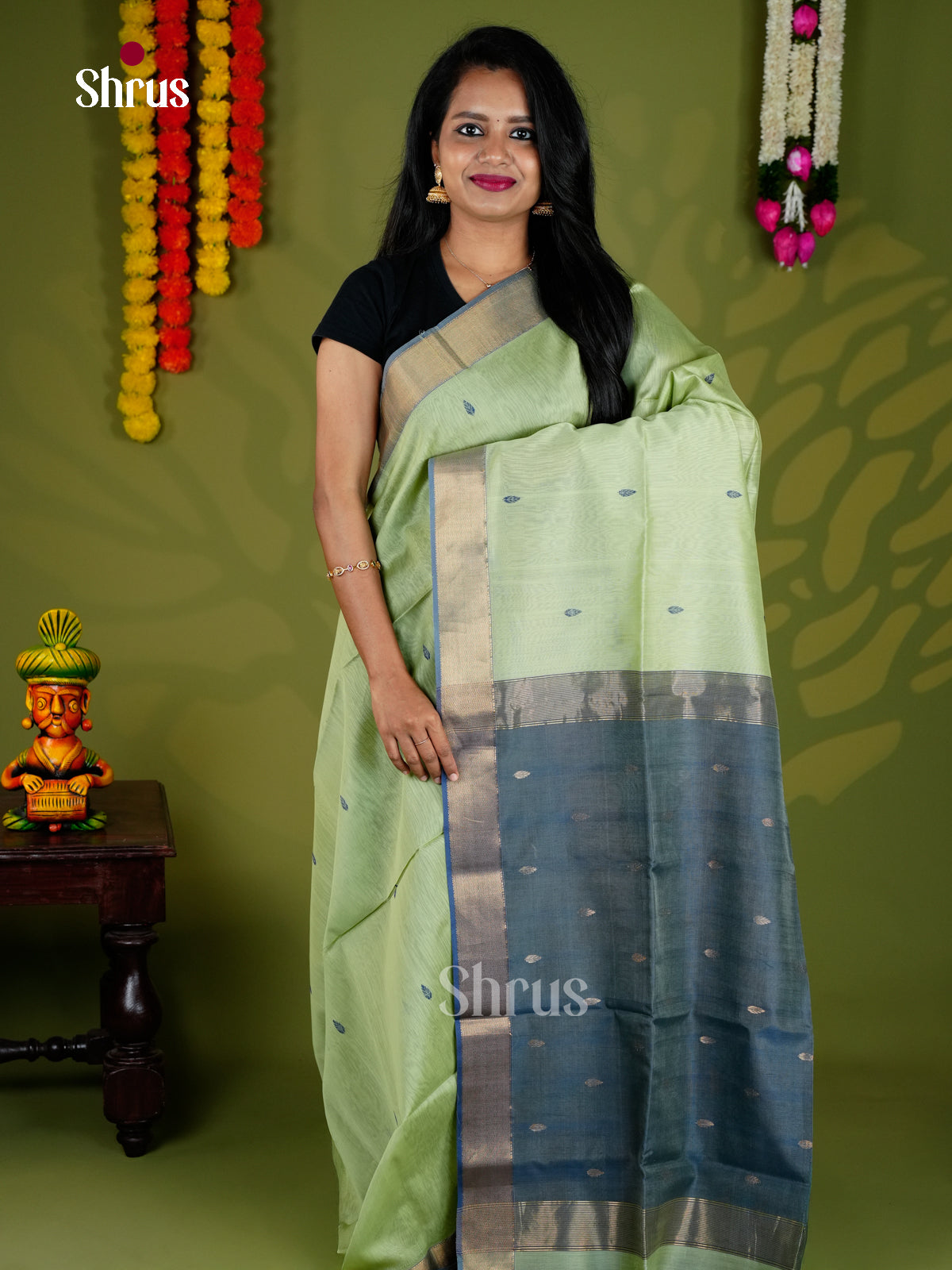 EAS30018 - Maheshwari silkcotton - Saree - Shop on Shrus.com