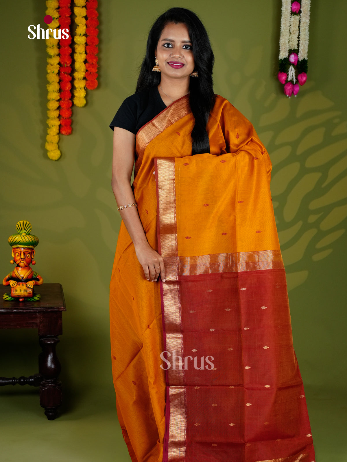 EAS30019 - Maheshwari silkcotton - Saree - Shop on Shrus.com
