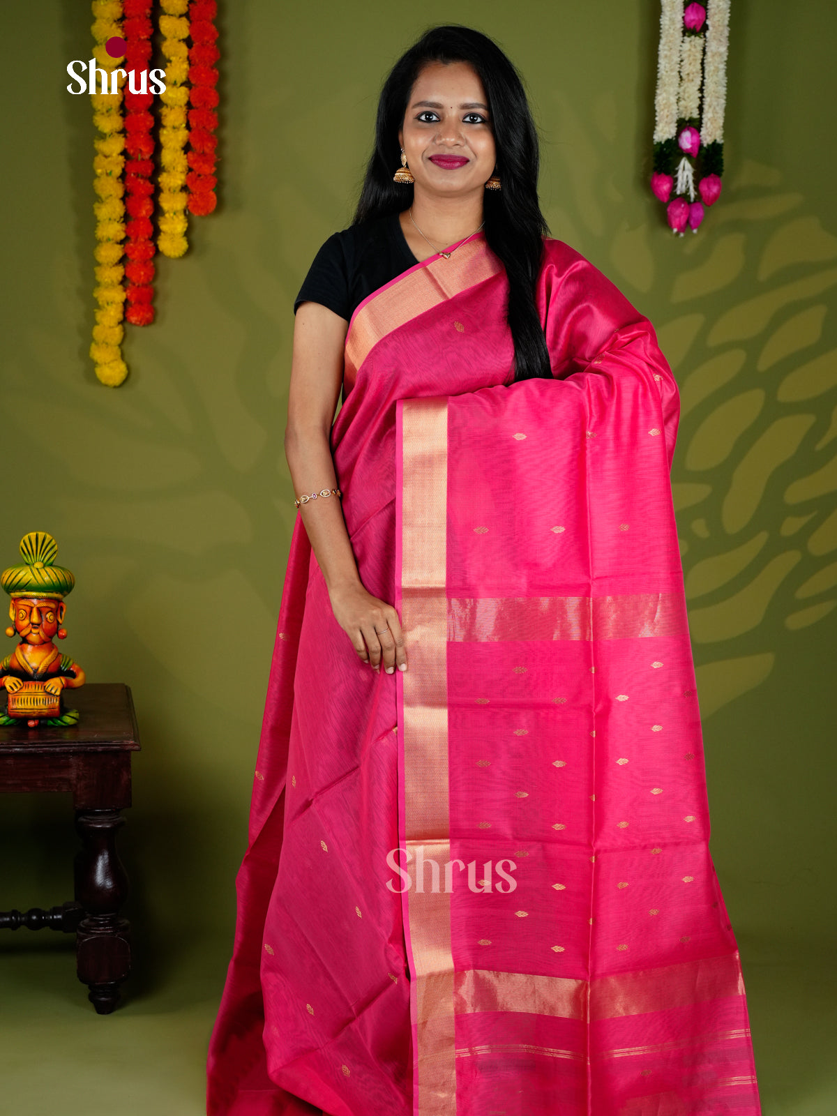 EAS30022 - Maheshwari silkcotton - Saree - Shop on Shrus.com
