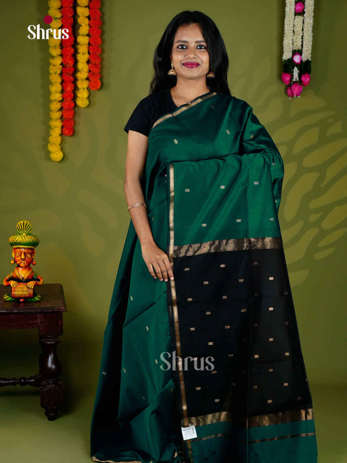 EAS30037 - Maheshwari silkcotton - Saree - Shop on Shrus.com