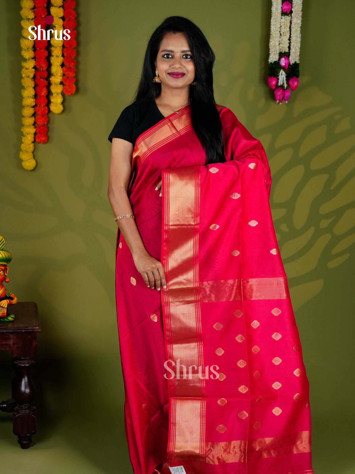 EAS30048 - Maheshwari silkcotton - Saree - Shop on Shrus.com