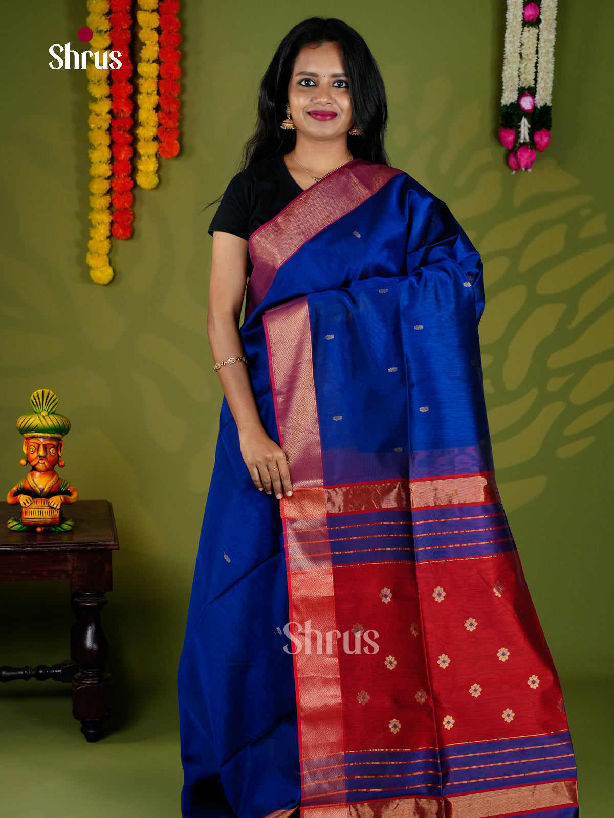 EAS30086 - Maheshwari silkcotton - Saree - Shop on Shrus.com