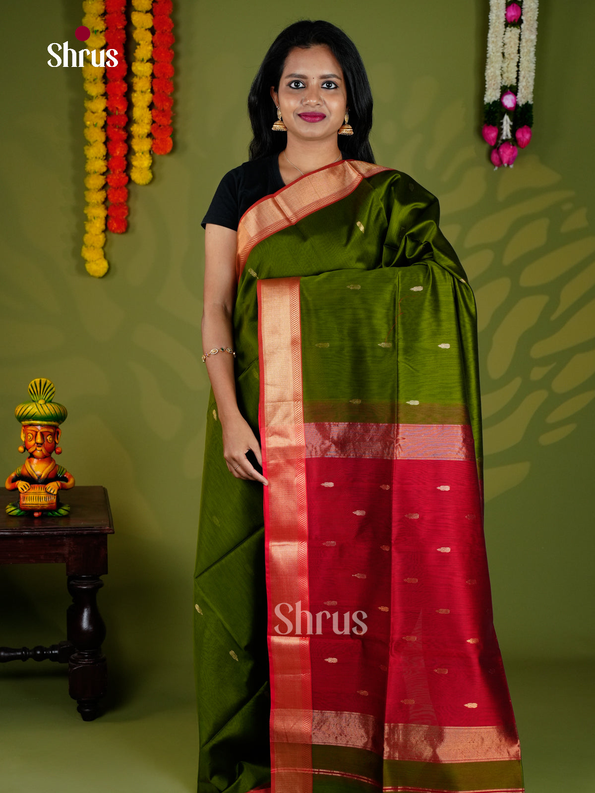 EAS30103 - Maheshwari silkcotton - Saree - Shop on Shrus.com