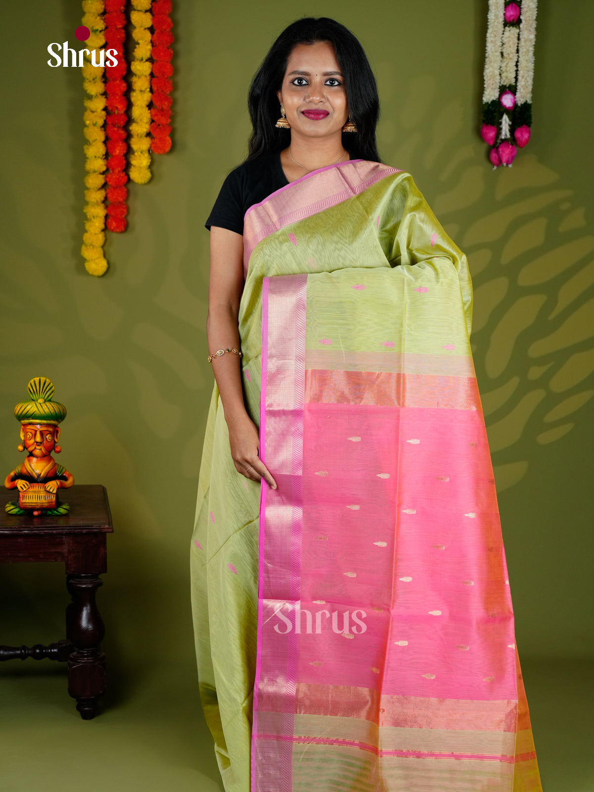 EAS30104 - Maheshwari silkcotton - Saree - Shop on Shrus.com
