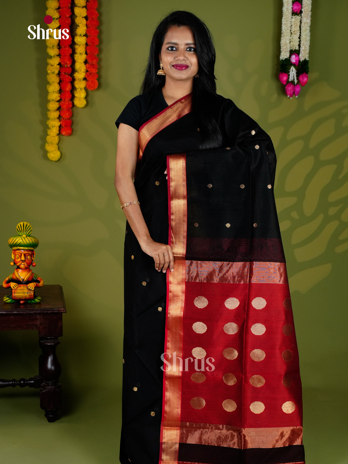 EAS30111 - Maheshwari silkcotton - Saree - Shop on Shrus.com