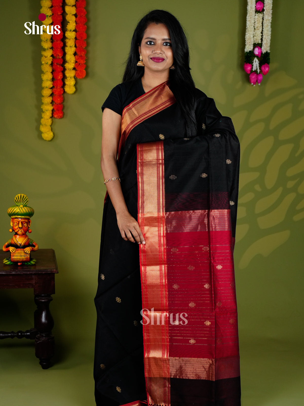EAS30114 - Maheshwari silkcotton - Saree - Shop on Shrus.com