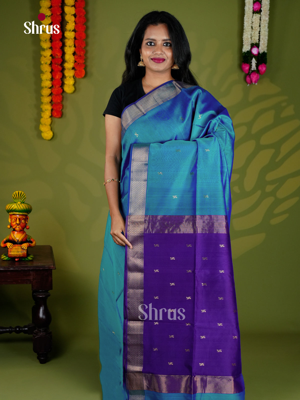 EAS30138 - Maheshwari silkcotton - Saree - Shop on Shrus.com