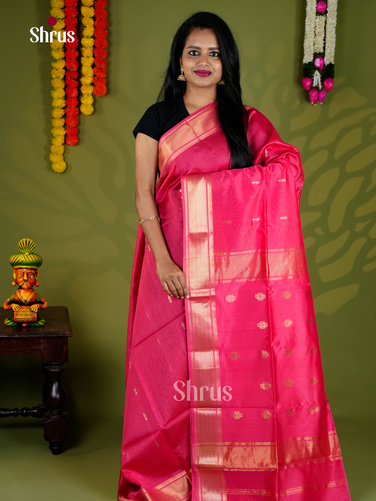 EAS30151 - Maheshwari silkcotton - Saree - Shop on Shrus.com