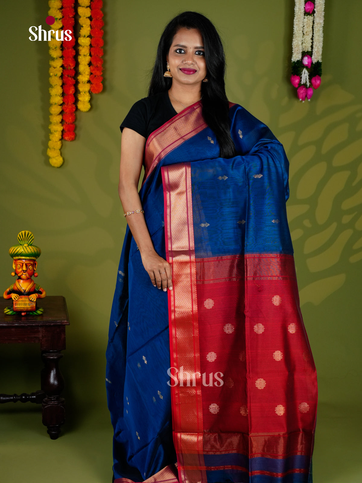 EAS30153 - Maheshwari silkcotton - Saree - Shop on Shrus.com