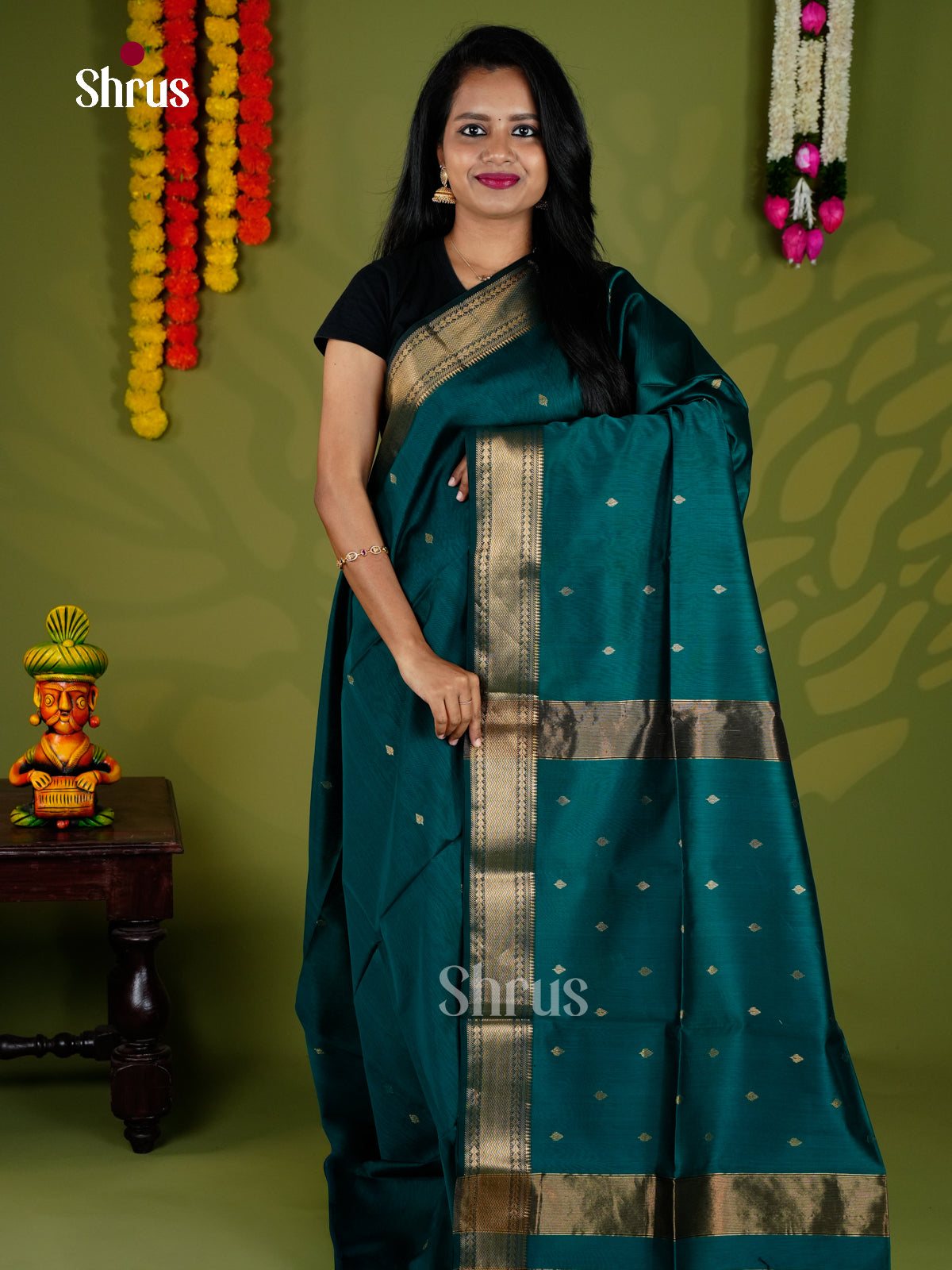 EAS30155 - Maheshwari silkcotton - Saree - Shop on Shrus.com
