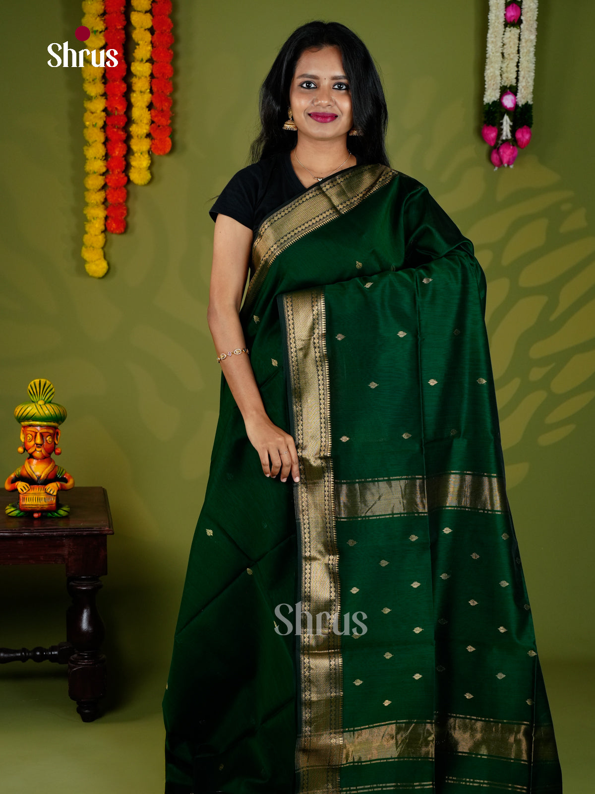 EAS30160 - Maheshwari silkcotton - Saree - Shop on Shrus.com