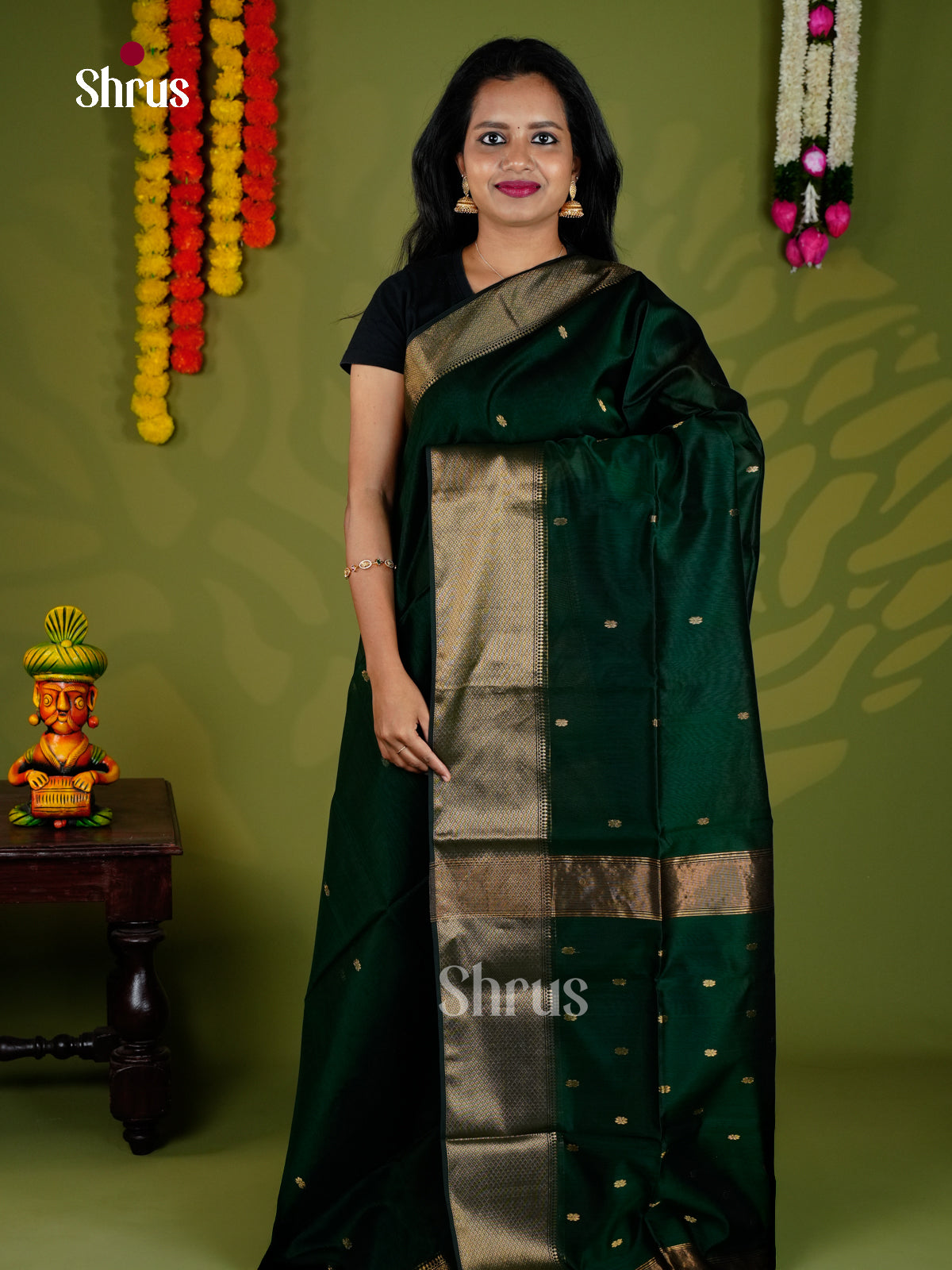 EAS30166 - Maheshwari silkcotton - Saree - Shop on Shrus.com