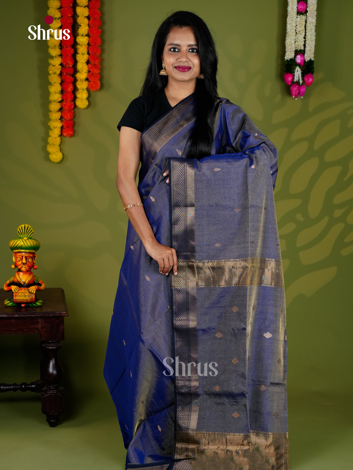 EAS30177 - Maheshwari silkcotton - Saree - Shop on Shrus.com