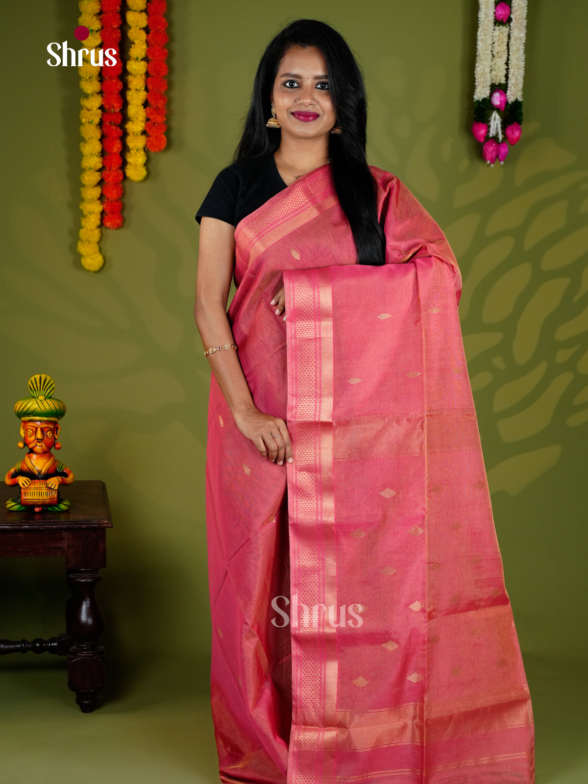 EAS30178 - Maheshwari silkcotton - Saree - Shop on Shrus.com