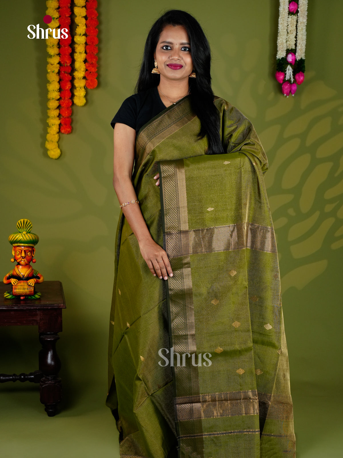 EAS30186 - Maheshwari silkcotton - Saree - Shop on Shrus.com