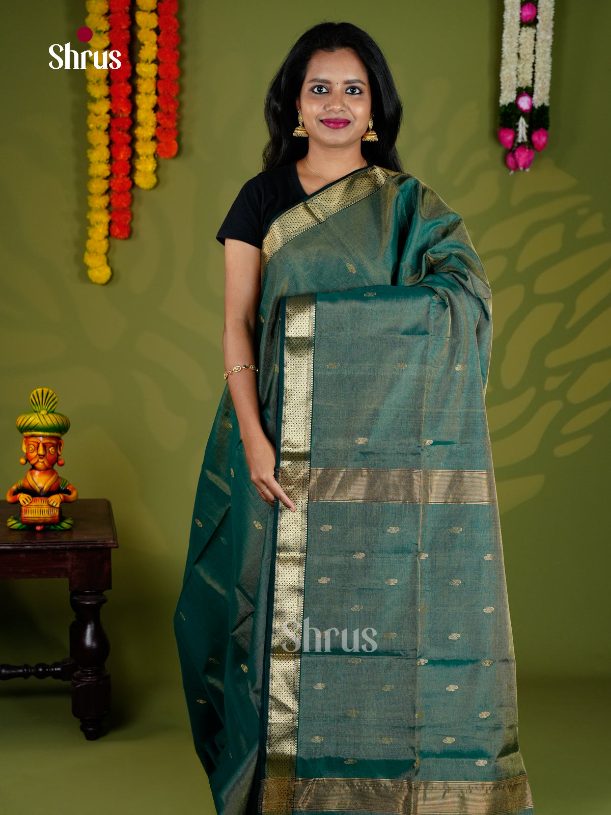 EAS30189 - Maheshwari silkcotton - Saree - Shop on Shrus.com